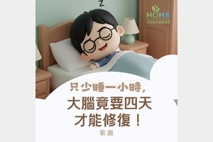 【每天少睡一小時，要四天才能補回來】